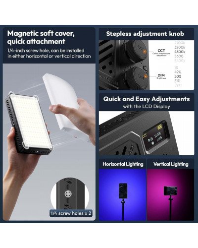 Ulanzi LM-P40RGB 40W RGB Portable Video Light