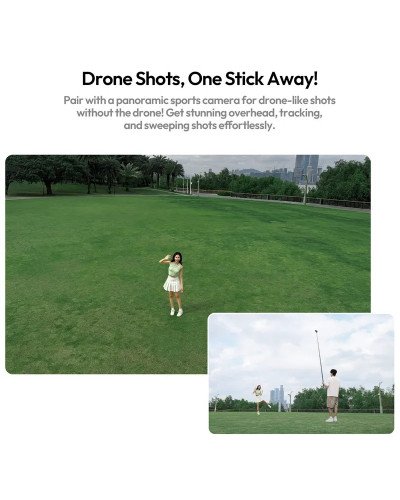 Ulanzi VL02 2.7M Carbon Fiber Selfie Stick Invisible Pole for GoPro Insta360 DJI Osmo Action Camera