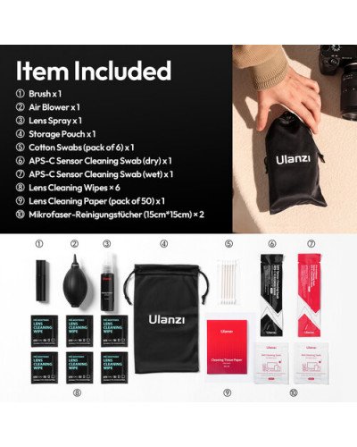Ulanzi CO72 10-in-1 Cleaning Kit for APS-C Camera