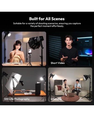 Ulanzi ML100Bi 100W Bi Color COB Video Light with Built-In Battery