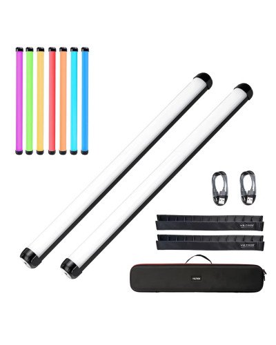 VILTROX K60 2 Kits 20W RGB Tube Light with Grid and Carry Bag
