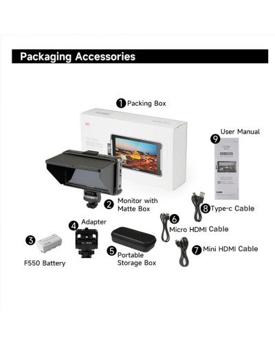 VILTROX DC-550 5.5" Portable On-Camera HD Touch Screen Monitor