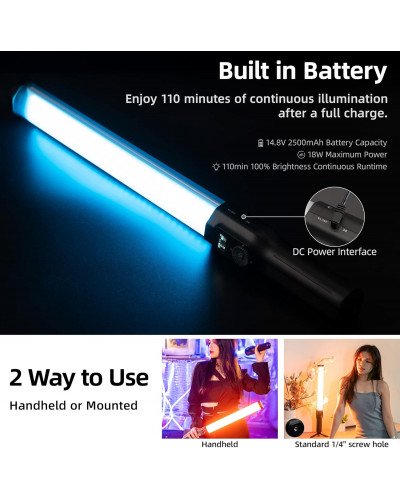 VILTROX H18 Double-Sided Bi-Color & RGB LED Tube Light (22.4")