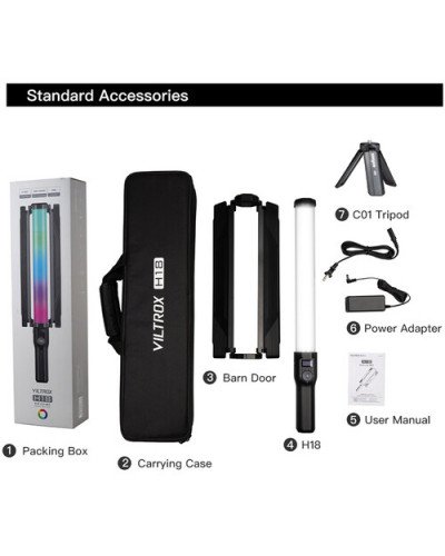 VILTROX H18 Double-Sided Bi-Color & RGB LED Tube Light (22.4")