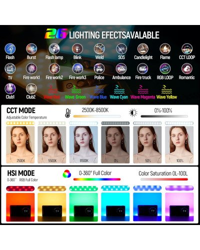 VILTROX Retro 12X RGB LED Light