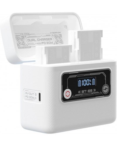 VILTROX BT-E6 Camera Battery Charging Case Power Bank for Canon LP-E6 (Battery Not Included)