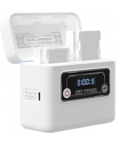 VILTROX BT-FZ100 Camera Battery Charging Case Power Bank for Sony NP-FZ100 (Battery Not Included)