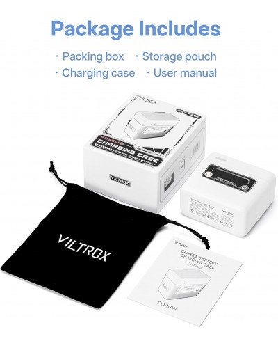 VILTROX BT-FZ100 Camera Battery Charging Case Power Bank for Sony NP-FZ100 (Battery Not Included)