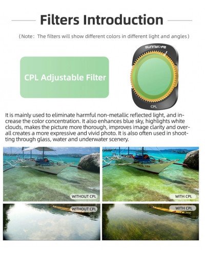 DJI Osmo Pocket 3 Filter Accessories CPL/ND8/ND16 3 Mix Filters