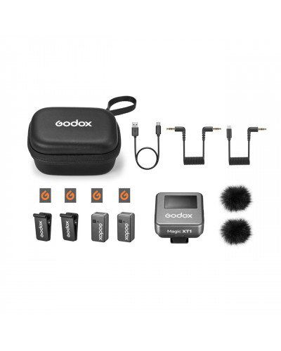 Godox Magic XT1-C 2-Person Wireless Microphone System with USB-C Adapter Godox Magic XT1-C 2-Person Wireless Microphone System with USB-C Adapter