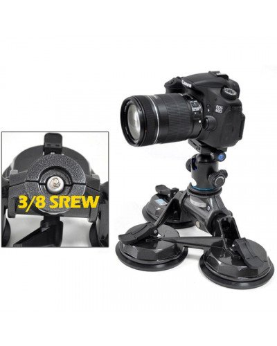 DSLR Car Three Suction Cups Stabilizer Auto Filming Sucker Mount Stand