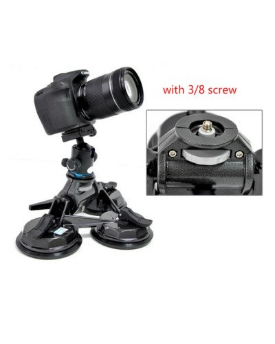 DSLR Car Three Suction Cups Stabilizer Auto Filming Sucker Mount Stand