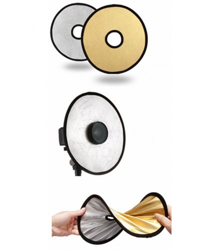 2in1 30cm Gold Silver Portable Folding Reflector