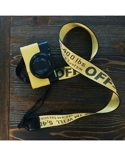 Off White Neoprene Neck Strap for cameras