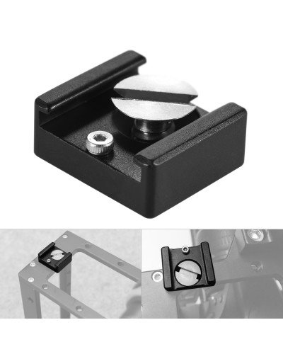 Cold Shoe Mount Adapter Base Bracket with 1/4" Mounting Screw 