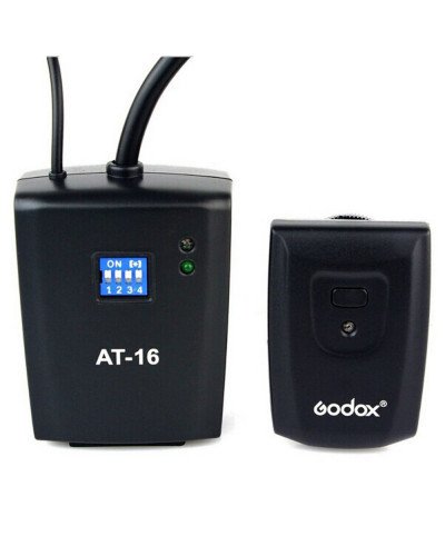 Godox AT-16 Wireless Flash Trigger Transmitter + Receiver Set - Black Godox AT-16 Wireless Flash Trigger Transmitter + Receiver Set - Black