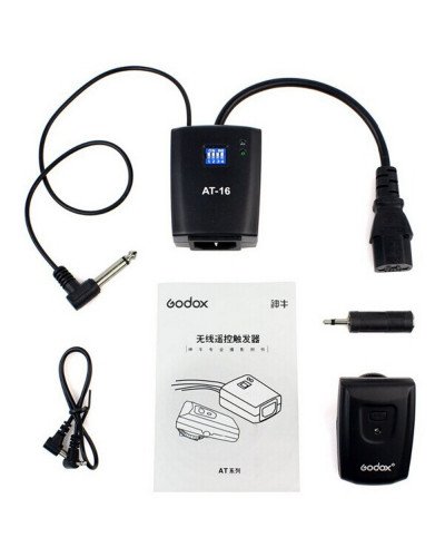 Godox AT-16 Wireless Flash Trigger Transmitter + Receiver Set - Black Godox AT-16 Wireless Flash Trigger Transmitter + Receiver Set - Black