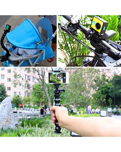 Jaws Flex Clamp Mount with Adjustable Neck for Gopro Hero5 /6/7/8