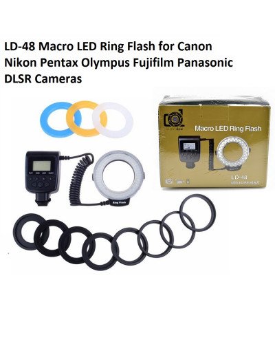 Lightdow LD-48 Macro LED Ring Flash Light with LCD Screen Display