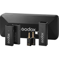 Godox MoveLink Mini LT 2-Person Wireless Microphone System for Cameras &amp; iOS Devices (Classic Black)