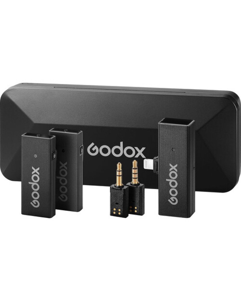 Godox MoveLink Mini LT 2-Person Wireless Microphone System for Cameras & iOS Devices (Classic Black)