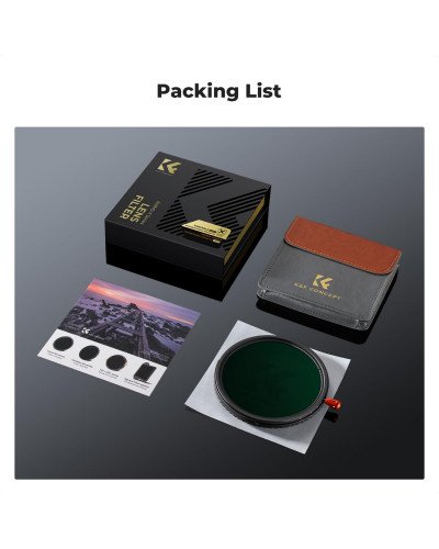 K&F Concept 82mm Nano-X ND2-32 Variable ND+CPL+Black Mist 1/4 3in1 Filter