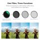 K&F Concept 77mm Nano-X ND2-32 Variable ND+CPL+Black Mist 1/4 3in1 Filter