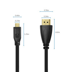 HDMI to MICRO HDMI Male Coiled Cable 2M