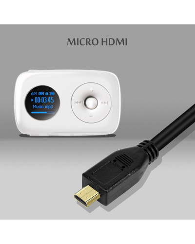 HDMI to MICRO HDMI Male Coiled Cable 2M