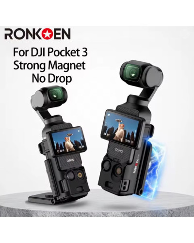 RONKOEN PZ-01 for DJI Osmo Pocket 3 Magnetic Case with Removable MagSafe Plate RONKOEN PZ-01 for DJI Osmo Pocket 3 Magnetic Case with Removable MagSafe Plate