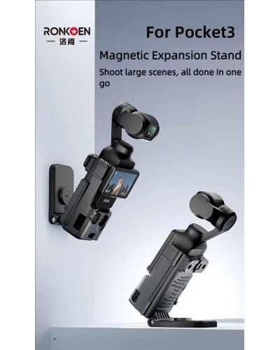 RONKOEN PZ-01 for DJI Osmo Pocket 3 Magnetic Case with Removable MagSafe Plate RONKOEN PZ-01 for DJI Osmo Pocket 3 Magnetic Case with Removable MagSafe Plate