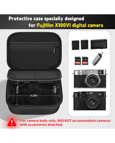 Camera Travel Case with Strap for FUJIFILM X100VI