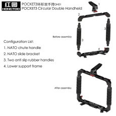 DH01 Dual Handheld Ring Grip Bracket for DJI Pocket 3 Instan360 X3/X4/5 Action Camera DH01 Dual Handheld Ring Grip Bracket for DJI Pocket 3 Instan360 X3/X4/5 Action Camera