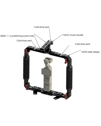 DH01 Dual Handheld Ring Grip Bracket for DJI Pocket 3 Instan360 X3/X4/5 Action Camera DH01 Dual Handheld Ring Grip Bracket for DJI Pocket 3 Instan360 X3/X4/5 Action Camera