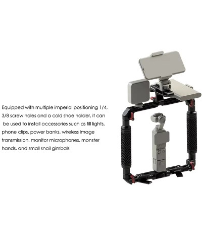 DH01 Dual Handheld Ring Grip Bracket for DJI Pocket 3 Instan360 X3/X4/5 Action Camera DH01 Dual Handheld Ring Grip Bracket for DJI Pocket 3 Instan360 X3/X4/5 Action Camera