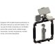 DH01 Dual Handheld Ring Grip Bracket for DJI Pocket 3/4 Instan360 X3/X4/5 Action Camera