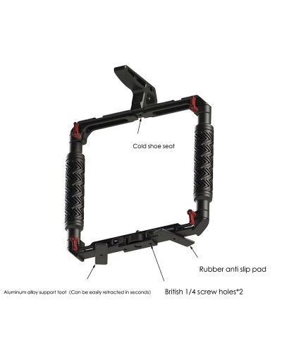 DH01 Dual Handheld Ring Grip Bracket for DJI Pocket 3 Instan360 X3/X4/5 Action Camera DH01 Dual Handheld Ring Grip Bracket for DJI Pocket 3 Instan360 X3/X4/5 Action Camera