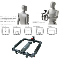 DH01 Dual Handheld Ring Grip Bracket for DJI Pocket 3 Instan360 X3/X4/5 Action Camera DH01 Dual Handheld Ring Grip Bracket for DJI Pocket 3 Instan360 X3/X4/5 Action Camera