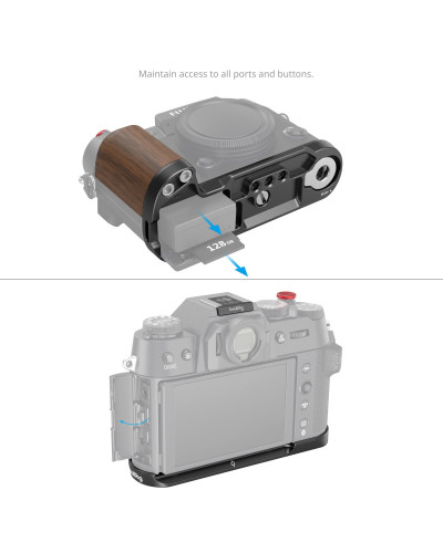 SmallRig L-Shape Grip for FUJIFILM X-T50 (Wooden/Black)