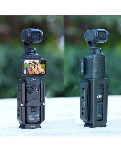 Camera Video Cage & Dual NATO Side Handle Kit for DJI Osmo Pocket 3 Vlogging