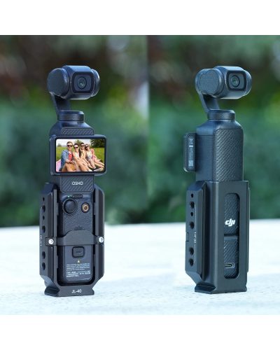 Camera Video Cage & Dual NATO Side Handle Kit for DJI Osmo Pocket 3/4 Vlogging