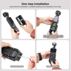 Camera Video Cage & Dual NATO Side Handle Kit for DJI Osmo Pocket 3 Vlogging