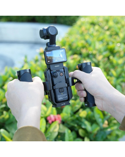 Camera Video Cage & Dual NATO Side Handle Kit for DJI Osmo Pocket 3 Vlogging