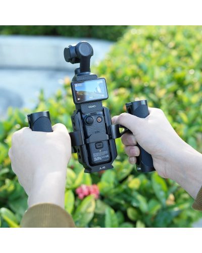 Camera Video Cage & Dual NATO Side Handle Kit for DJI Osmo Pocket 3/4 Vlogging