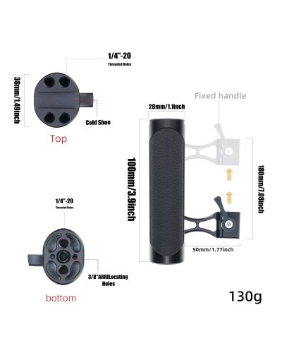 Camera Video Cage & Dual NATO Side Handle Kit for DJI Osmo Pocket 3/4 Vlogging