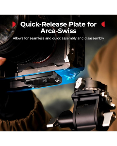 SmallRig Arca-Type Mount Plate Kit with 15mm Dual Rod Clamp