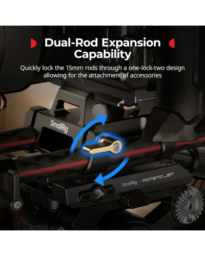 SmallRig Arca-Type Mount Plate Kit with 15mm Dual Rod Clamp