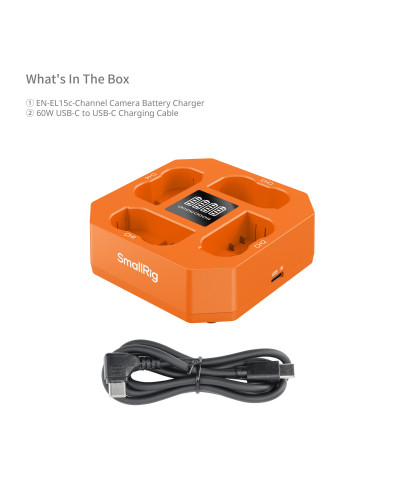 SmallRig Four-Channel Camera Battery Charger for EN-EL15c