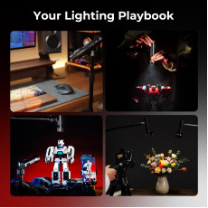 SmallRig RF 05B Portable Zoom LED Video Light CRI 96+ 1900K-8000K OLED Display Creative Spotlight