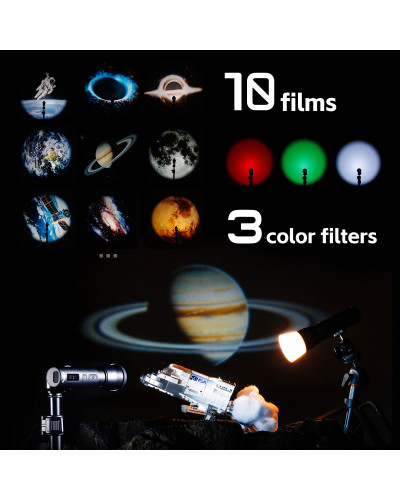 SmallRig RF 05B Portable Zoom LED Video Light CRI 96+ 1900K-8000K OLED Display Creative Spotlight